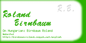 roland birnbaum business card